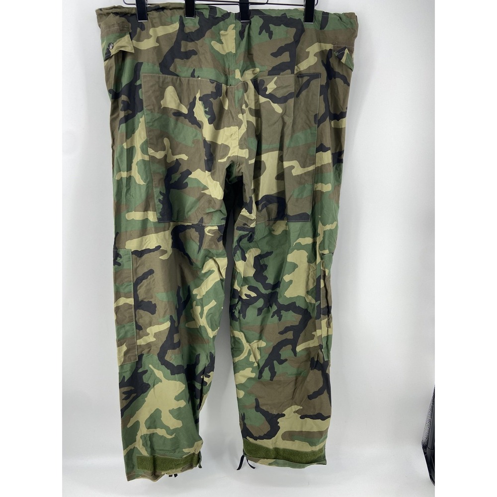Vintage ORC Industries Rain‎ Pants Mens Large Woodland Camo Army Waterproof